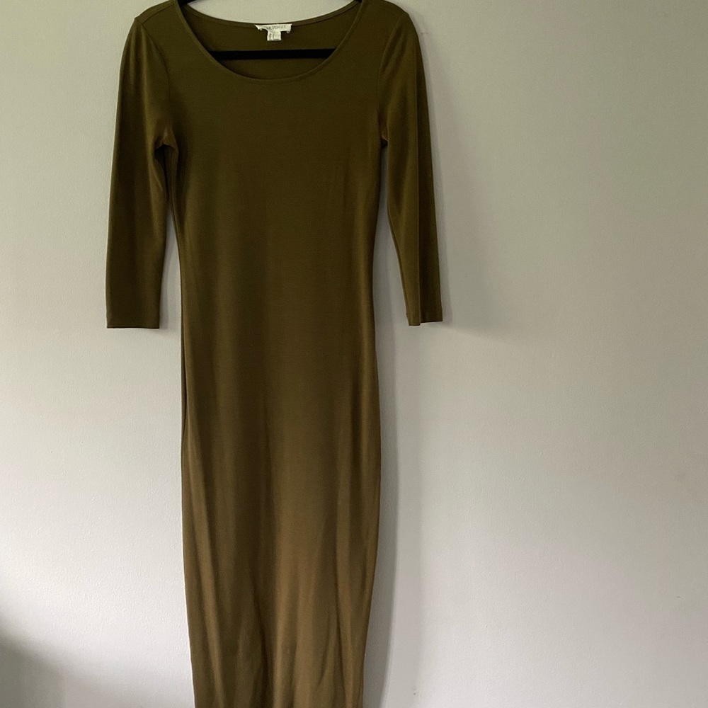 Olive Midi Bodycon Dress